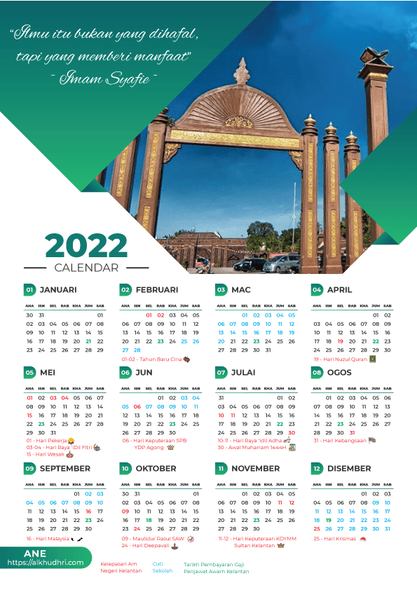 kalendar 2022