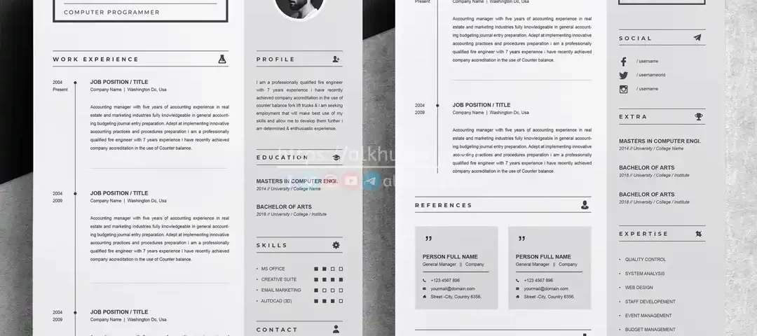 20250917 resume clean resume template design