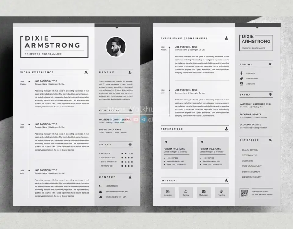 20250917 resume clean resume template design